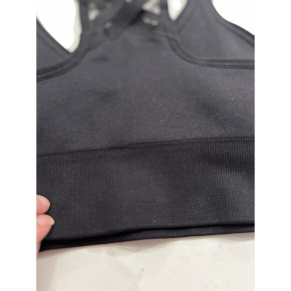NWT Spanx black low impact athletic sport bra built-in cup liner size XS comfort - Picture 7 of 10